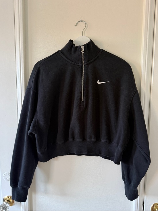 Nike Sweaters - NIKE Women’s Phoenix Fleece 1/4-Zip Cropped Sweatshirt